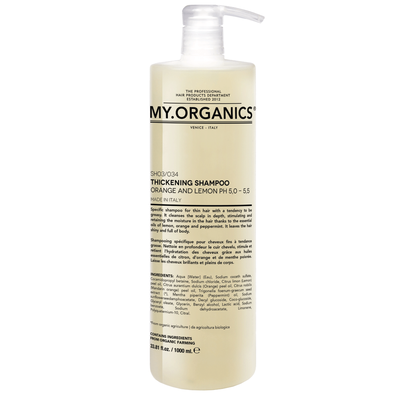 THICKENING Shampoo - Orange and Lemon