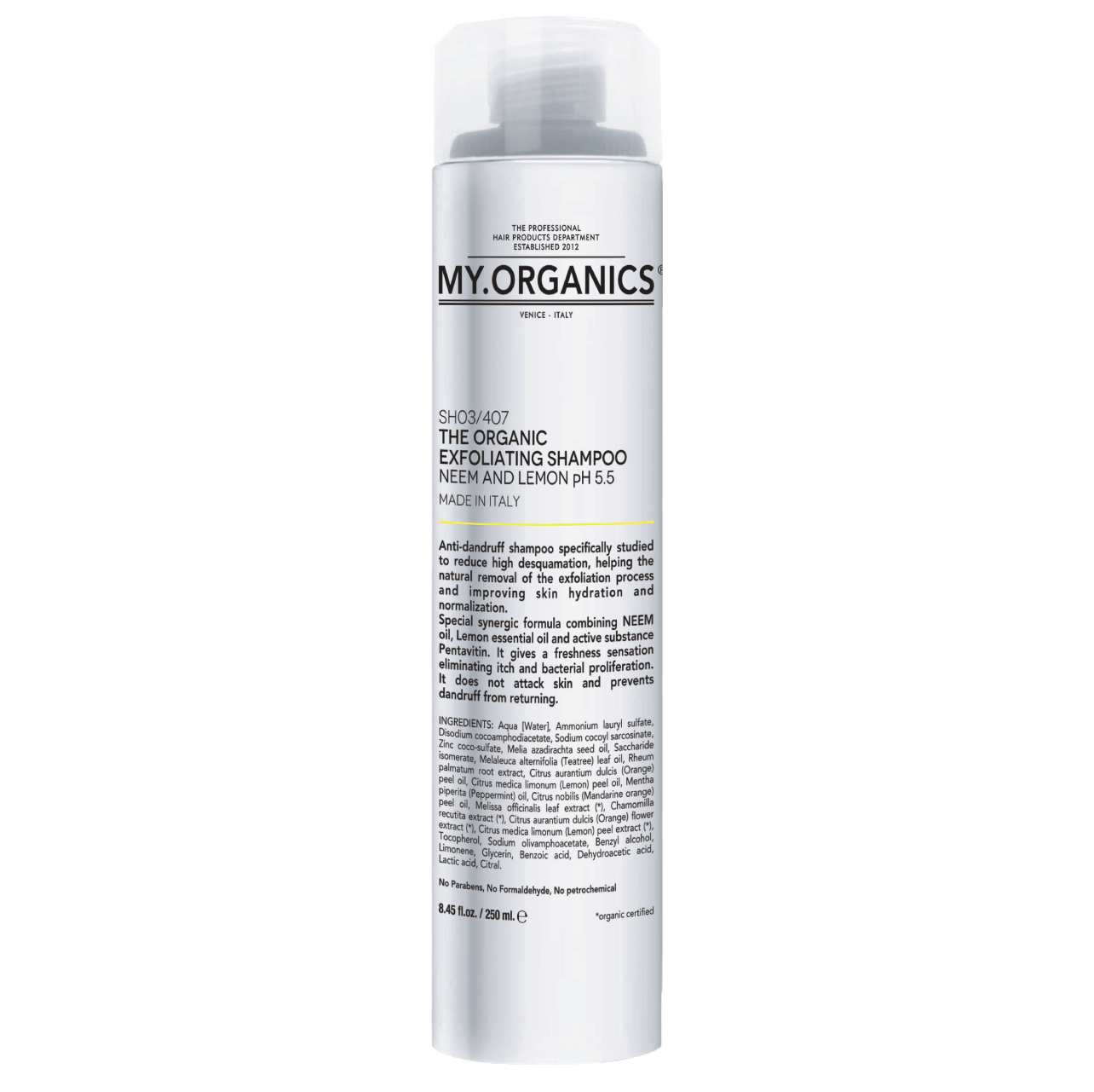 EXFOLIATING Shampoo - Neem oil and Lemon