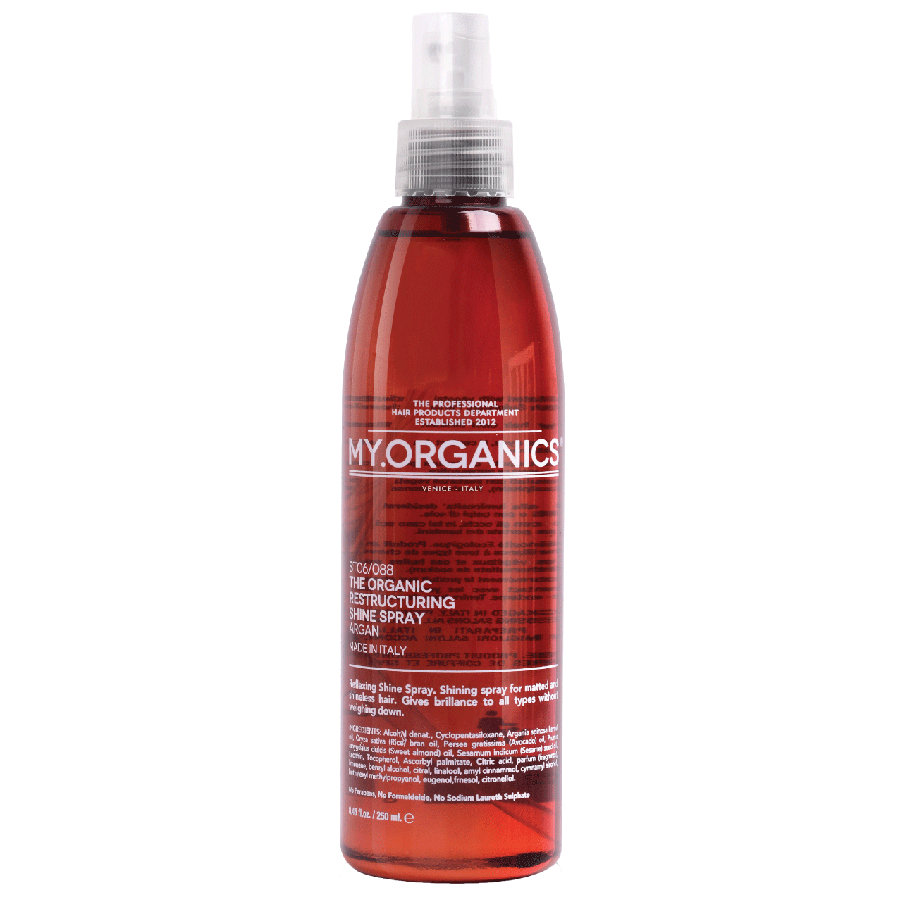 The Organic RESTRUCTURING Shine Spray (250ml)